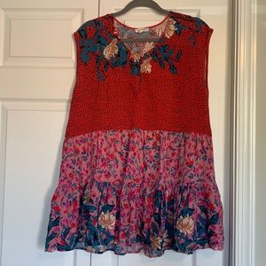 Boho Floral Flowy Top